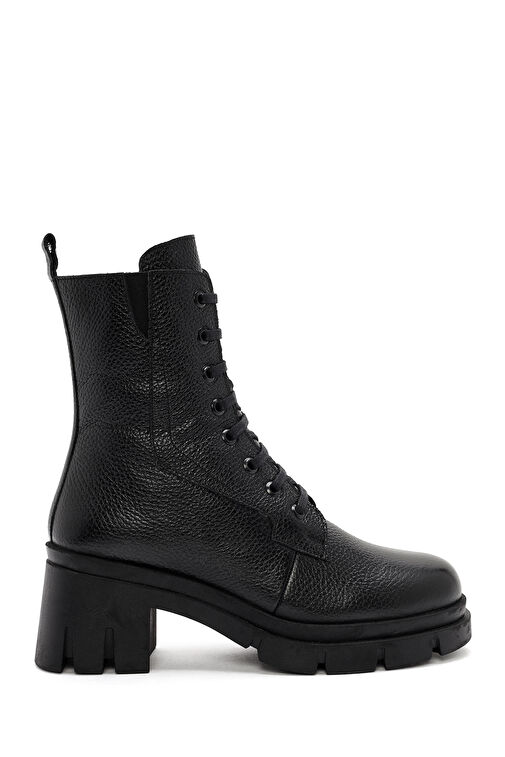 Derimod Derimod Kadın Siyah Fermuarlı Kalın Topuklu Deri Bot 24WFD4141FT | Boyner Siyah - 2. görsel