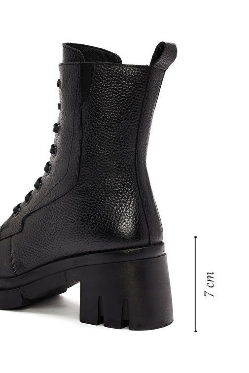 Derimod Derimod Kadın Siyah Fermuarlı Kalın Topuklu Deri Bot 24WFD4141FT | Boyner Siyah - 3. görsel