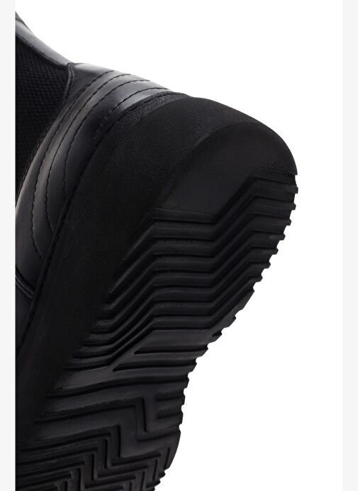 Erkek Siyah Deri Chelsea Bot 25WFD630818 - Görsel 9