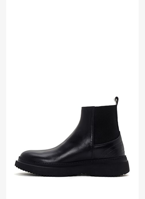 Erkek Siyah Deri Chelsea Bot 25WFD630818 - Görsel 3