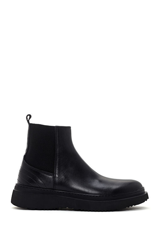 Erkek Siyah Deri Chelsea Bot 24WFD630818 - Görsel 2