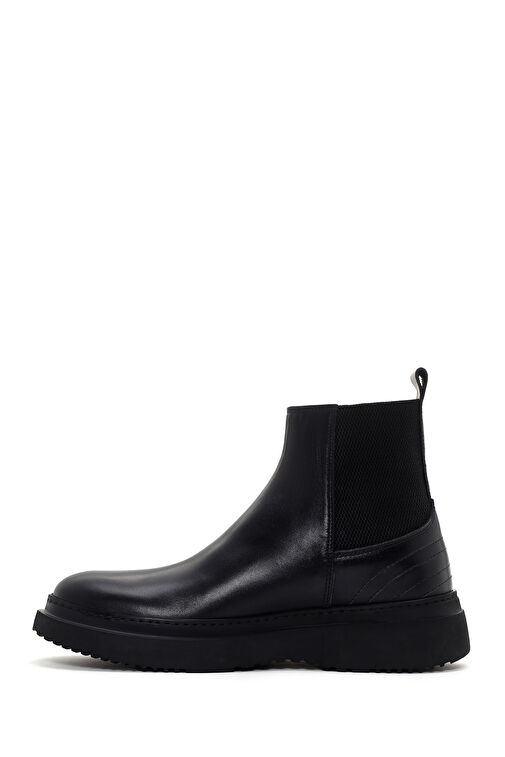 Erkek Siyah Deri Chelsea Bot 24WFD630818 - Görsel 3