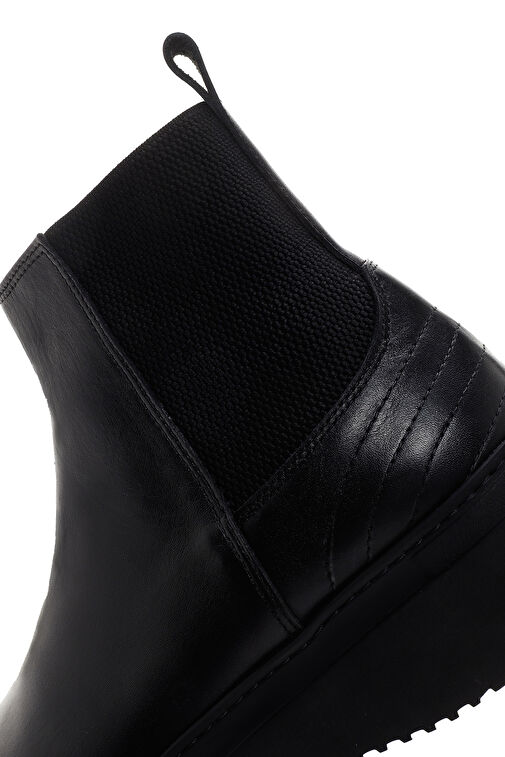 Erkek Siyah Deri Chelsea Bot 24WFD630818 - Görsel 8