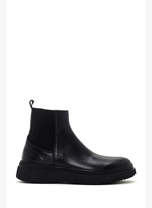 Erkek Siyah Deri Chelsea Bot 25WFD630818 - Görsel 2