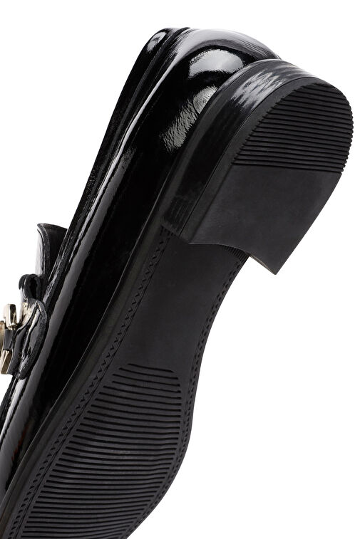 Derimod Siyah Kadın Rugan Loafer 24WFD200616 - Görsel 9