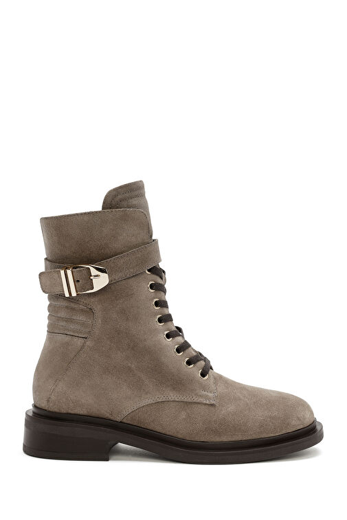 Kadın Vizon Fermuarlı Süet Deri Postal Bot 24WFD201310 - Görsel 2