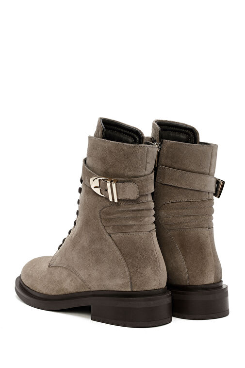 Kadın Vizon Fermuarlı Süet Deri Postal Bot 24WFD201310 - Görsel 7