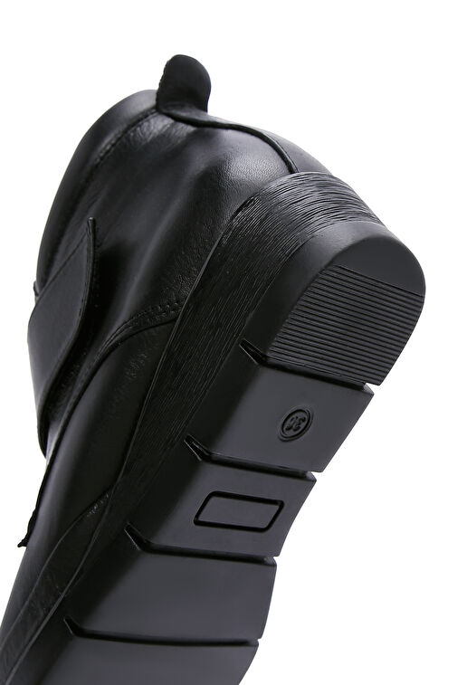 Kadın Siyah Bantlı Deri Comfort Bot 24WFD235418 - Görsel 9