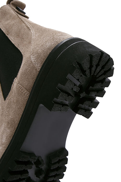 Derimod Derimod Kadın Vizon Süet Deri Chelsea Bot 24WFD235610 | Boyner Vizon - 9. görsel