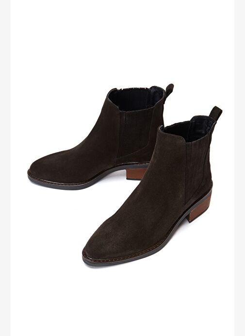 Kadın Antrasit Süet Deri Chelsea Bot 25WFD160410 - Görsel 4