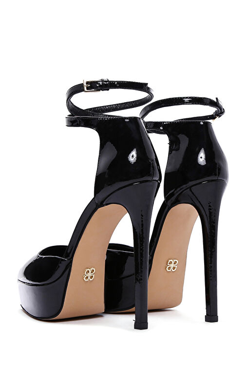 Derimod Derimod Kadın Siyah Bilekten Tokalı Platform Topuklu Rugan Deri Ayakkabı 24WFD120116 Abiye Ayakkabı | Boyner Siyah - 7. görsel