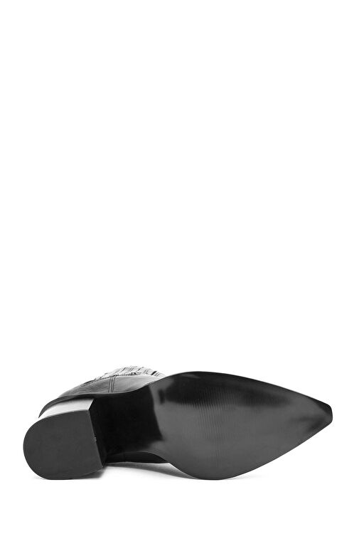 Kadın Siyah Deri Kovboy Bot 24WFD161218 - Görsel 7