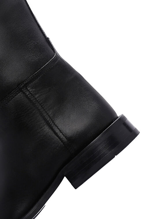 Kadın Siyah Toka Detaylı Deri Çizme 24WFD120818 - Görsel 9