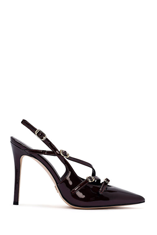 Derimod Siyah Kadın Rugan Topuklu Ayakkabı 24WFD120516 - Görsel 2