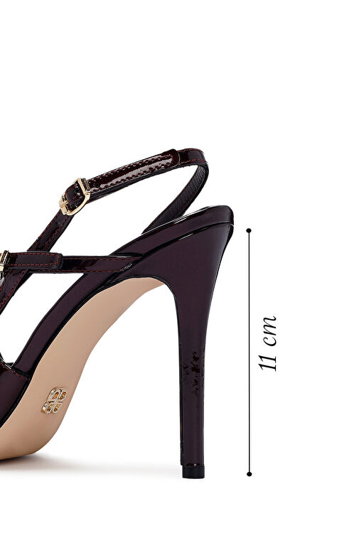 Derimod Siyah Kadın Rugan Topuklu Ayakkabı 24WFD120516 - Görsel 3