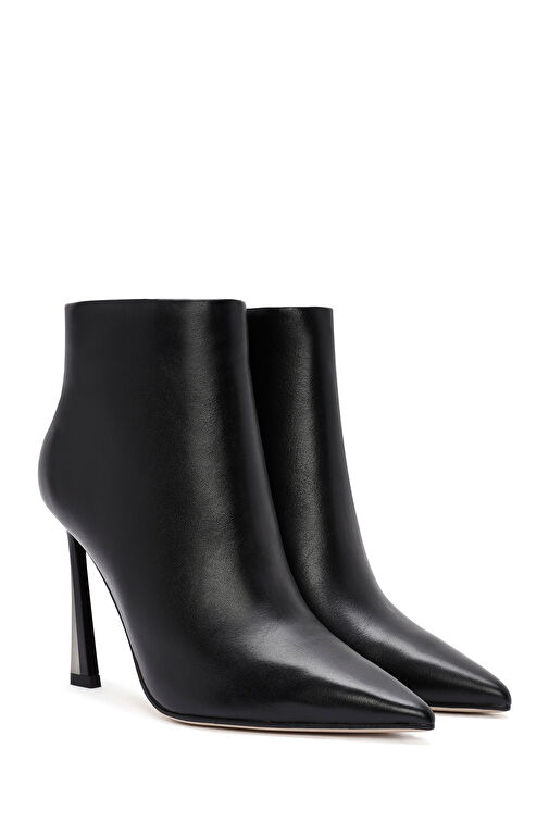 Derimod Derimod Kadın Siyah Fermuarlı İnce Topuklu Deri Bot 24WFD490618 | Boyner Siyah - 6. görsel