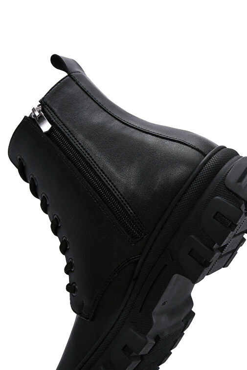 Kadın Siyah Bağcıklı Fermuar Detaylı Postal Bot 24WFE220618 - Görsel 9