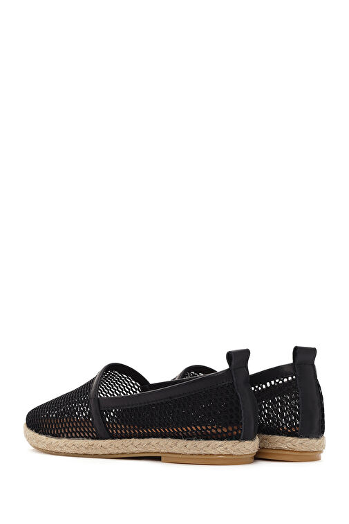 Kadın Siyah Deri Espadril 24SFD14116F - Görsel 6