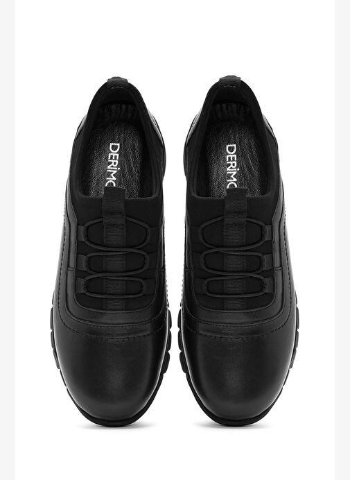 Kadın Siyah Deri Comfort Ayakkabı 25AFD500118 - Görsel 8