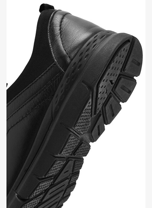 Kadın Siyah Deri Comfort Ayakkabı 25AFD500118 - Görsel 9