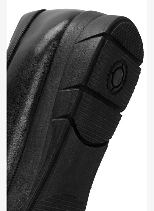 Kadın Siyah Deri Comfort Ayakkabı 25AFD500318 - Görsel 9