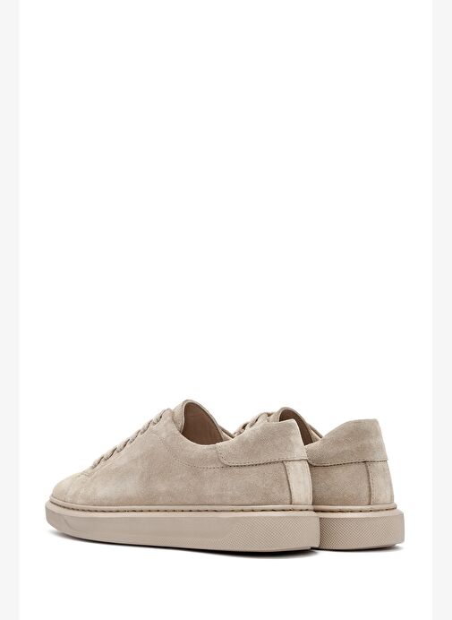 Kadın Bej Bağcıklı Süet Deri Sneaker 25AFD500610 - Görsel 6