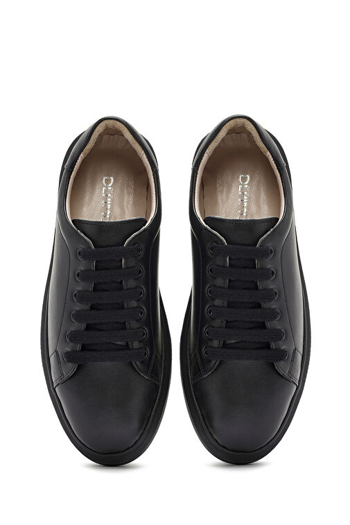 Derimod Derimod Kadın Siyah Bağcıklı Deri Sneaker 24WFD500918 | Boyner Siyah - 9. görsel
