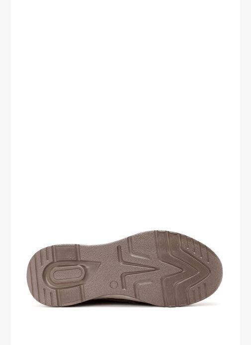 Kadın Vizon Bağcıklı Kalın Tabanlı Süet Deri Sneaker 25AFD500710 - Görsel 5