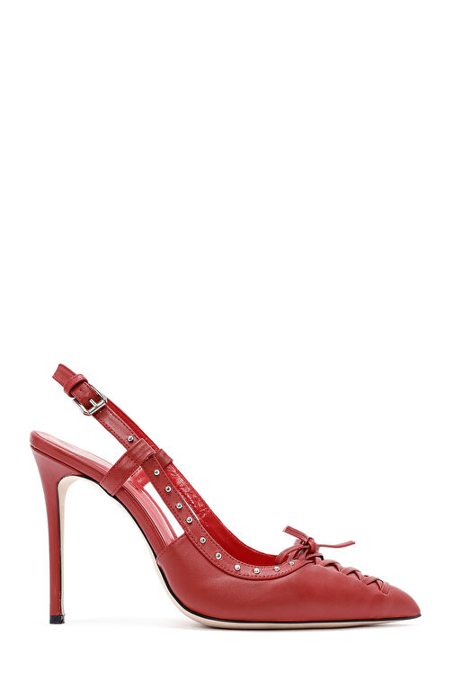 Derimod Derimod Kırmızı Siyah Kadın Deri Abiye Ayakkabı 24WFD121118_bynr1 Topuklu Ayakkabı | Boyner Kırmızı - 2. görsel