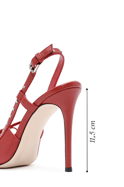 Derimod Derimod Kırmızı Siyah Kadın Deri Abiye Ayakkabı 24WFD121118_bynr1 Topuklu Ayakkabı | Boyner Kırmızı - 3. görsel