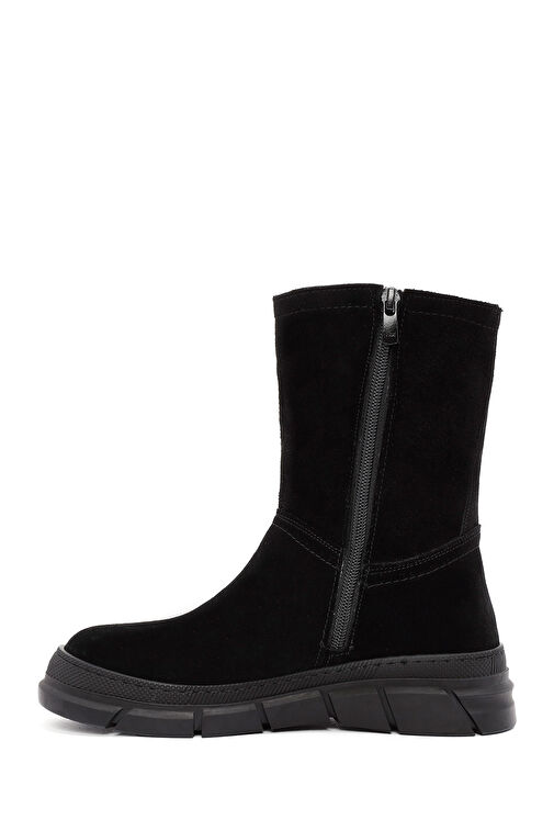 Derimod Derimod Kadın Siyah Fermuarlı Süet Deri Comfort Bot 24WFD361010 | Boyner Siyah - 3. görsel