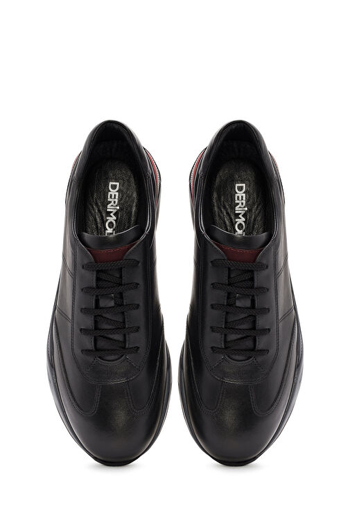 Erkek Siyah Bağcıklı Deri Casual Ayakkabı 24WFD710918 - Görsel 8