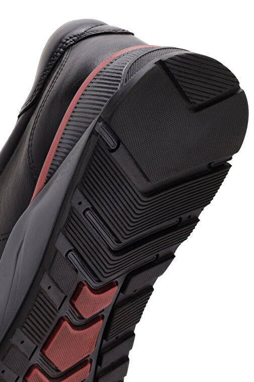 Erkek Siyah Bağcıklı Deri Casual Ayakkabı 24WFD710918 - Görsel 9