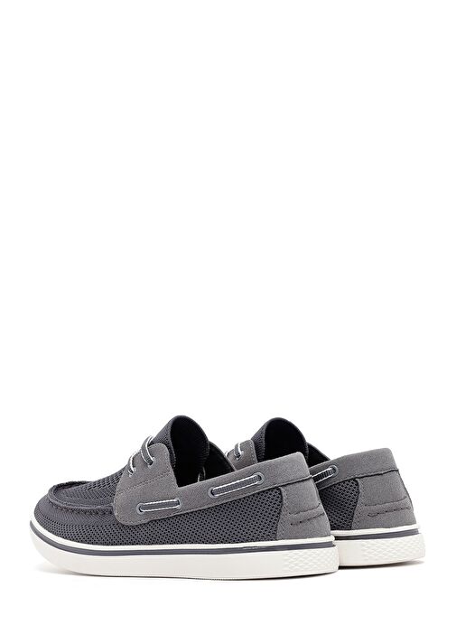 Derimod Zero Erkek Gri Bağcıklı Kumaş Casual Ayakkabı 25SFD69016F - Görsel 6