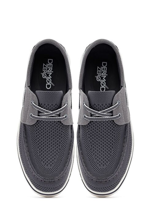 Derimod Zero Erkek Gri Bağcıklı Kumaş Casual Ayakkabı 25SFD69016F - Görsel 8