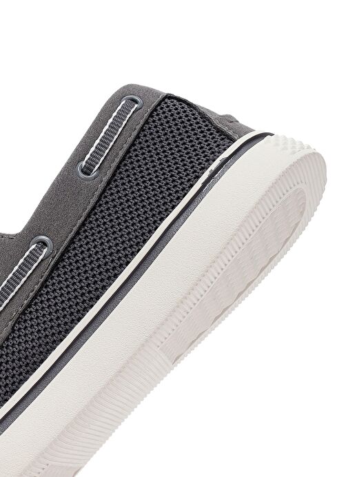 Derimod Zero Erkek Gri Bağcıklı Kumaş Casual Ayakkabı 25SFD69016F - Görsel 9