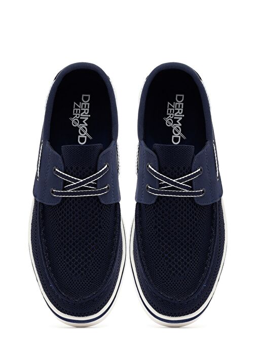 Derimod Zero Erkek Lacivert Bağcıklı Kumaş Casual Ayakkabı 25SFD69016F - Görsel 8