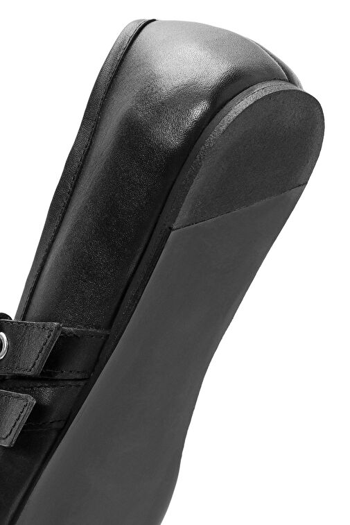 Derimod Derimod Siyah Kadın Deri Babet 24SFD182718 | Boyner Siyah - 9. görsel