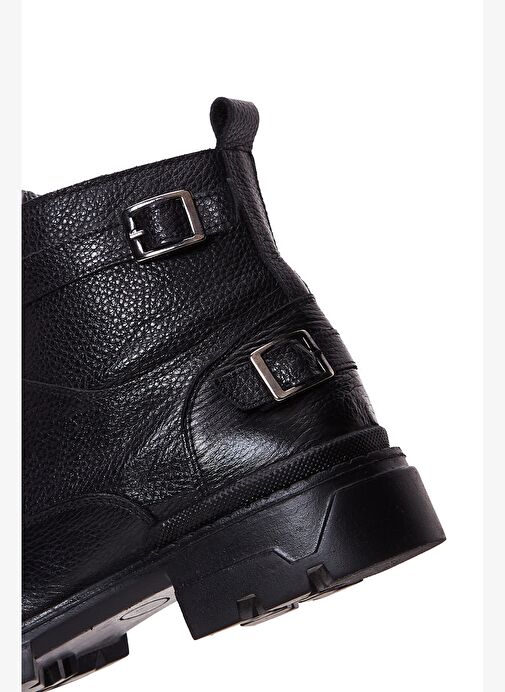 Erkek Siyah Bağcıklı Deri Casual Postal Bot 25WFD6201FT - Görsel 9