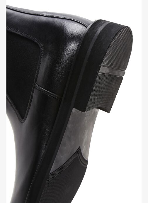 Erkek Siyah Deri Casual Chelsea Bot 25WFD620518 - Görsel 9