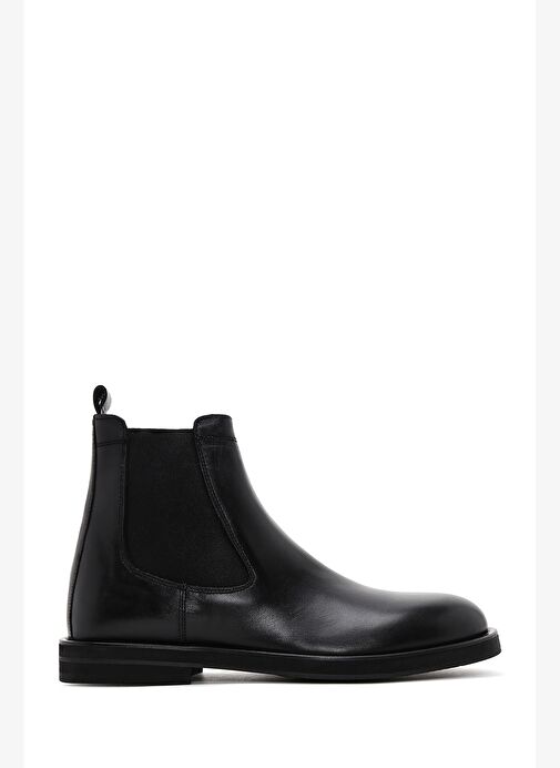 Erkek Siyah Deri Casual Chelsea Bot 25WFD620518 - Görsel 2