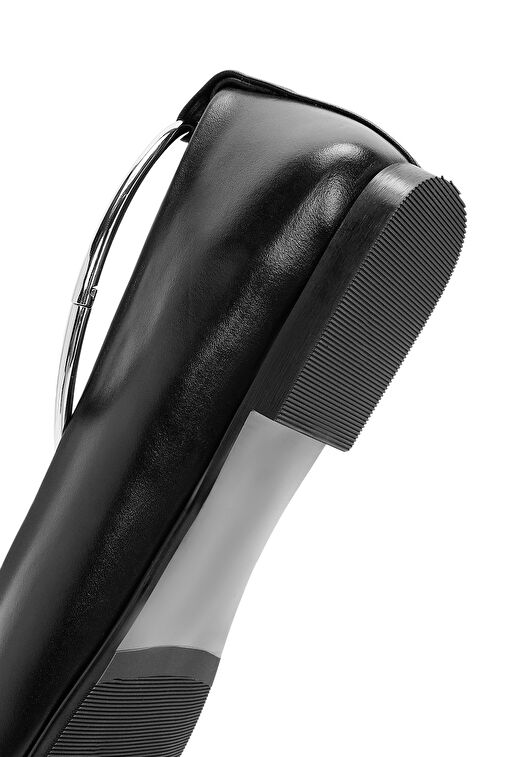 Derimod Derimod Kadın Siyah Metal Detaylı Deri Babet 24SFD182418 | Boyner Siyah - 9. görsel