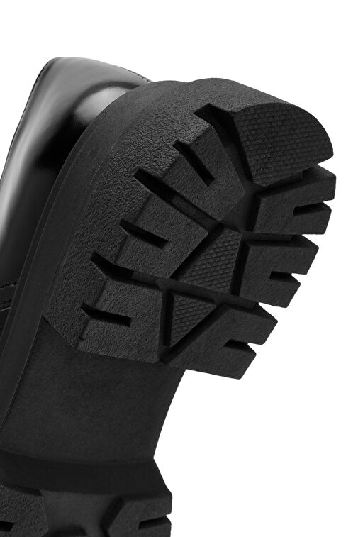 Derimod Siyah Kadın Deri Loafer 24WFD184922 - Görsel 9