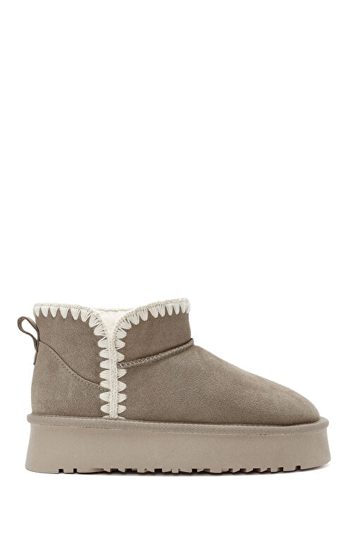 Derimod Derimod Kadın Vizon Kürk Detaylı Kalın Tabanlı Süet Deri Bot 24WFD478310 | Boyner Vizon - 2. görsel