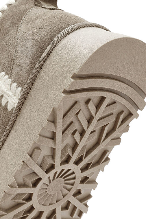 Derimod Derimod Kadın Vizon Kürk Detaylı Kalın Tabanlı Süet Deri Bot 24WFD478310 | Boyner Vizon - 9. görsel