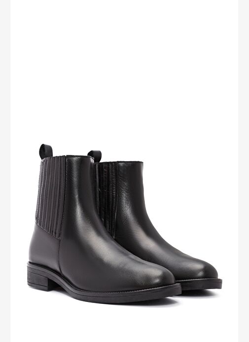 Kadın Siyah Deri Chelsea Bot 25AFD160118 - Görsel 5