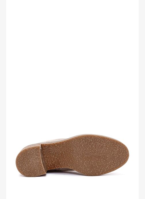 Kadın Vizon Fermuarlı Kalın Topuklu Süet Deri Bot 25AFD160610 - Görsel 9