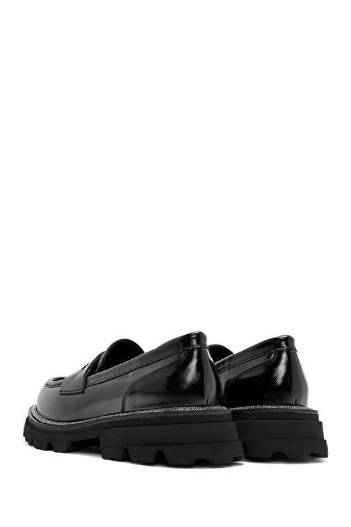 Derimod Siyah Kadın Rugan Loafer 24WFD188716 - Görsel 6
