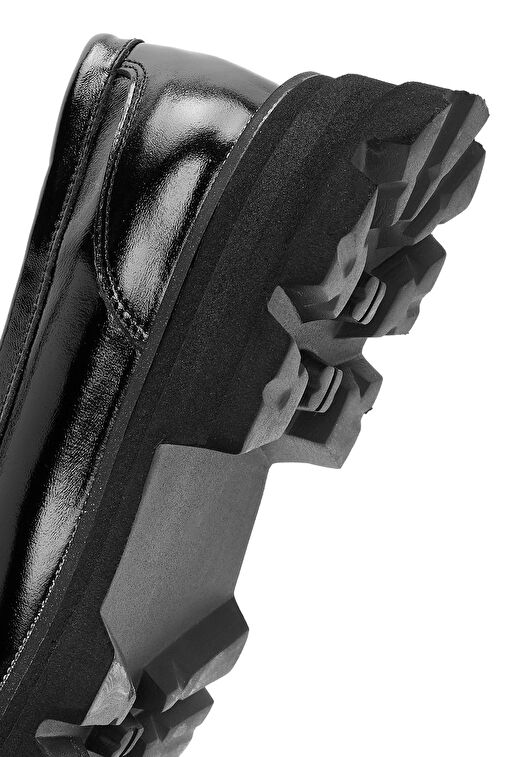 Derimod Siyah Kadın Rugan Loafer 24WFD188716 - Görsel 9