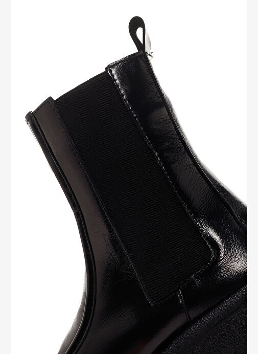 Kadın Siyah Rugan Deri Chelsea Bot 25WFD290316 - Görsel 8